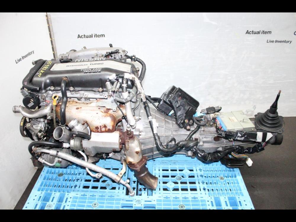 JDM NISSAN SILVIA 240SX SR20 S14 TURBO MOTOR MANUAL TRANSMISSION, ECU, WIRING, IGNITER CHIP, MAF: Image 4