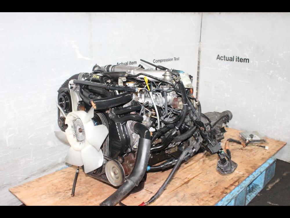 JDM 2L TOYOTA HILUX 4RUNER 2.4L EFI DIESEL TURBO ENGINE AUTOMATIC RWD TRANS ECU 2L-TE: Image 2