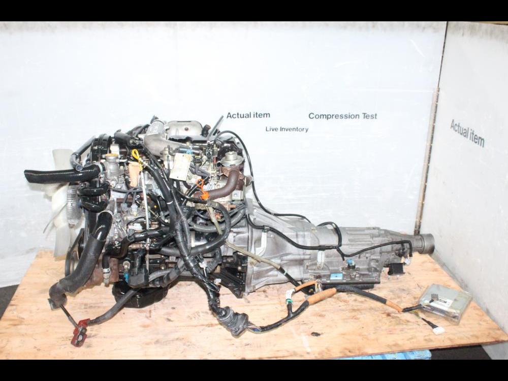 JDM 2L TOYOTA HILUX 4RUNER 2.4L EFI DIESEL TURBO ENGINE AUTOMATIC RWD TRANS ECU 2L-TE: Image 1