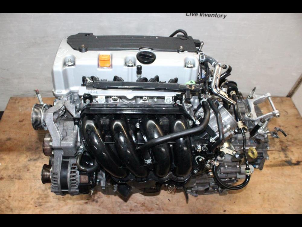 JDM K24A 2.4L DOHC I-VTEC SINGLE EXHAUST PORT 2008-2010 LONG BLOCK ENGINE: Image 6