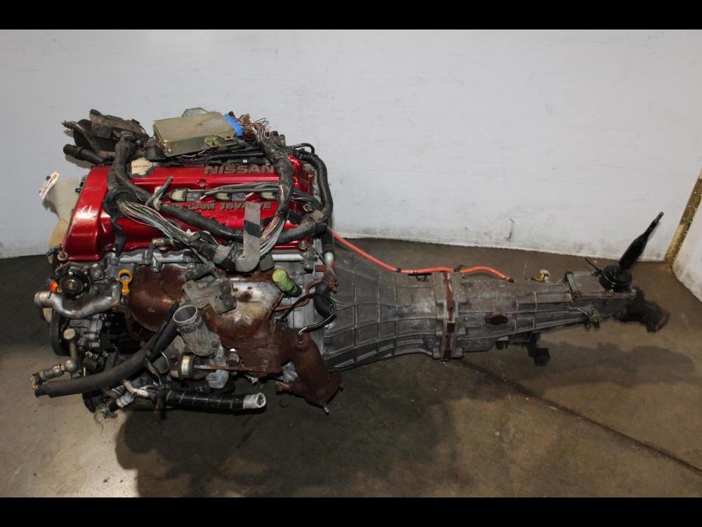 JDM NISSAN SILVIA 180SX SR20DET S13 TURBO RED TOP ENGINE 5SPEED MANUAL RWD TRANSMISSION: Image 1